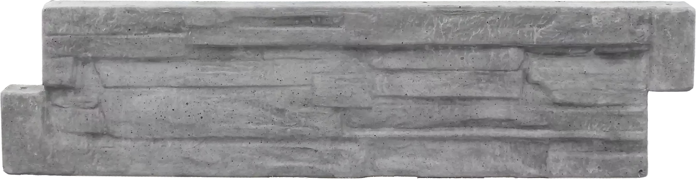 Betonový záhon, dekor kámen, šedá, 0,25 x 1m