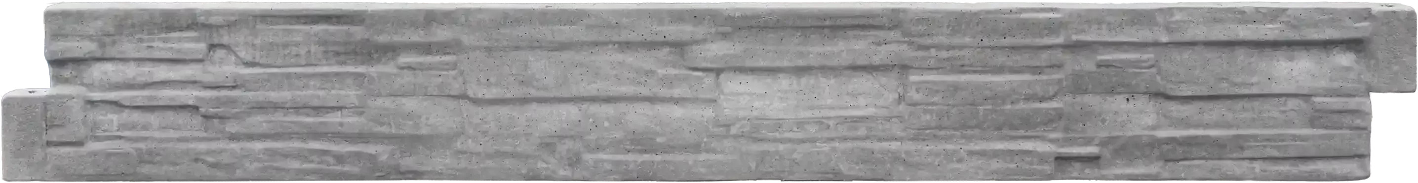 Betonový záhon, dekor kámen, šedá, 0,25 x 2m