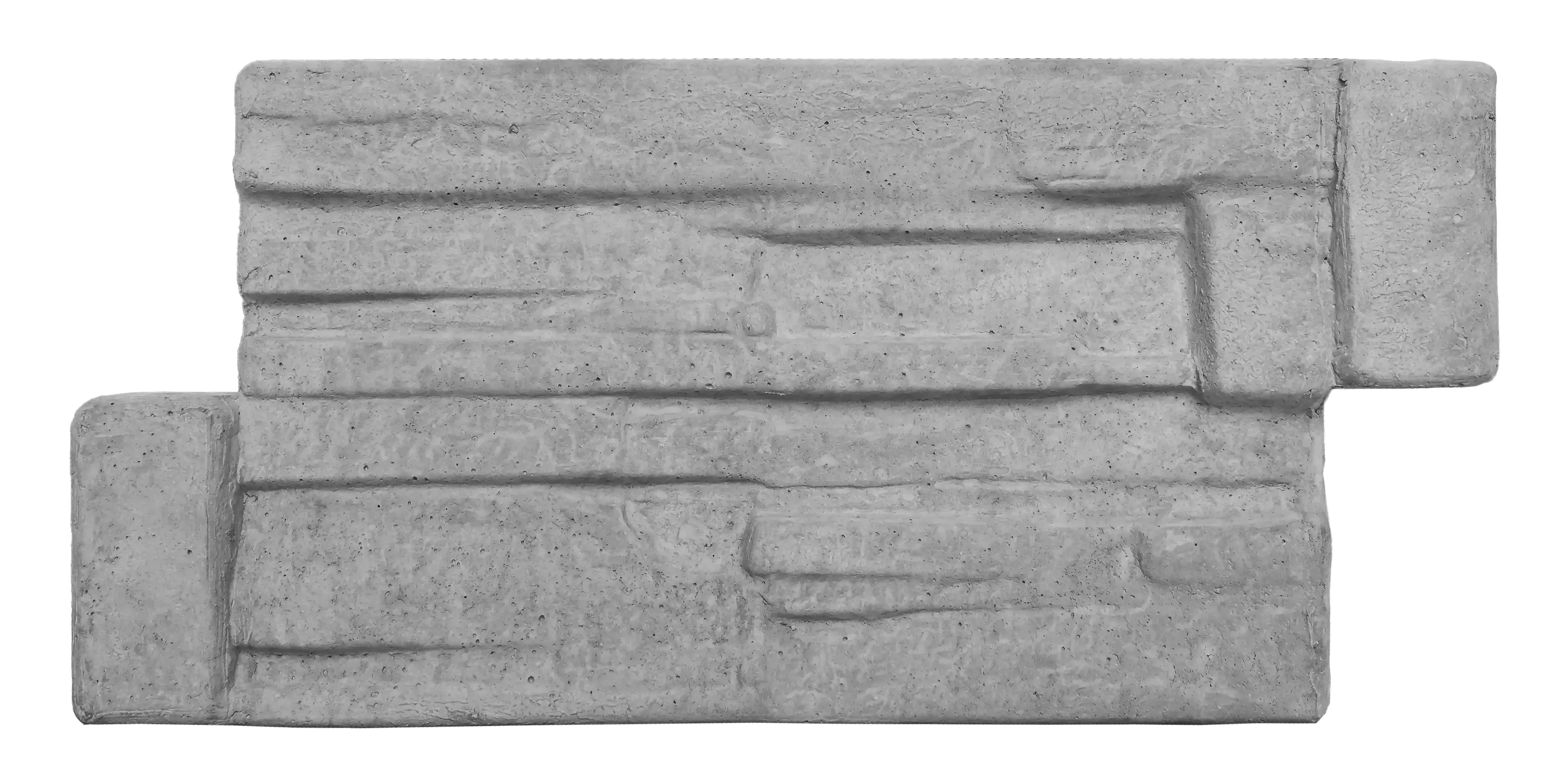 Betonový záhon, dekor kámen, šedá, 0,25 x 0,5m