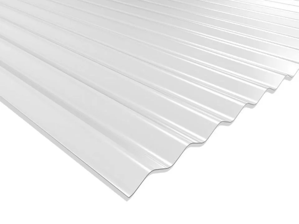 Deska plastová vlnitá sinus 76/18, 0,7x900x2000 mm, čirá